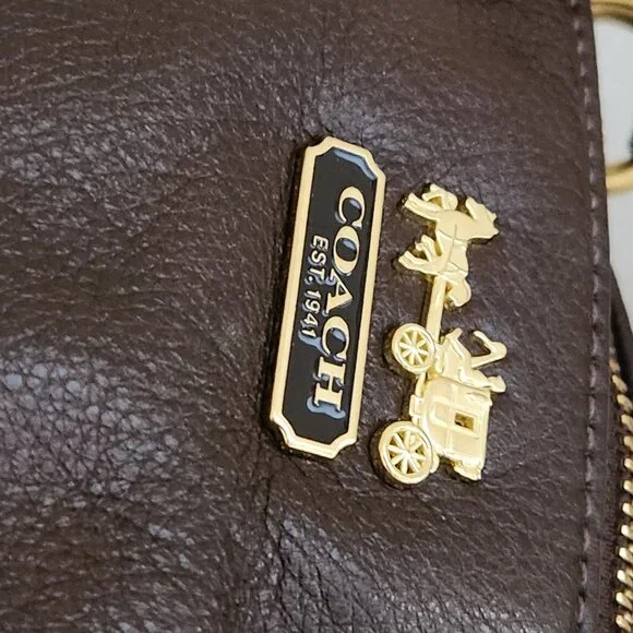 Euc Coach Madison Brown Leather Shoulder Bag Purse - Picture 10 of 15